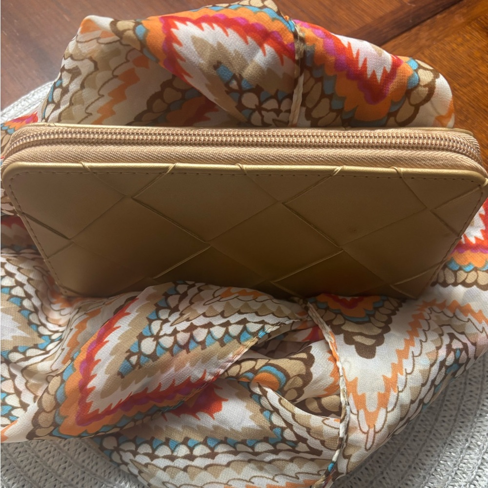 Elegant Tan Clutch Wristlet